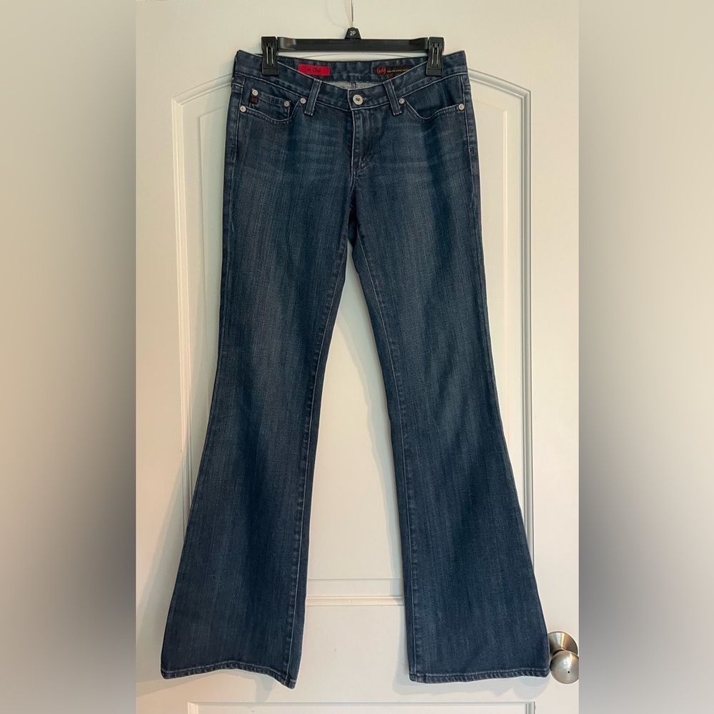 AG Adriano Goldschmied Women’s Dark Blue Wide Leg Jeans Size 27 Regular